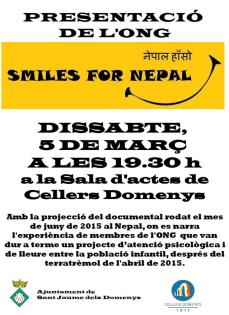 Presentació de l'ONG Smiles for Nepal